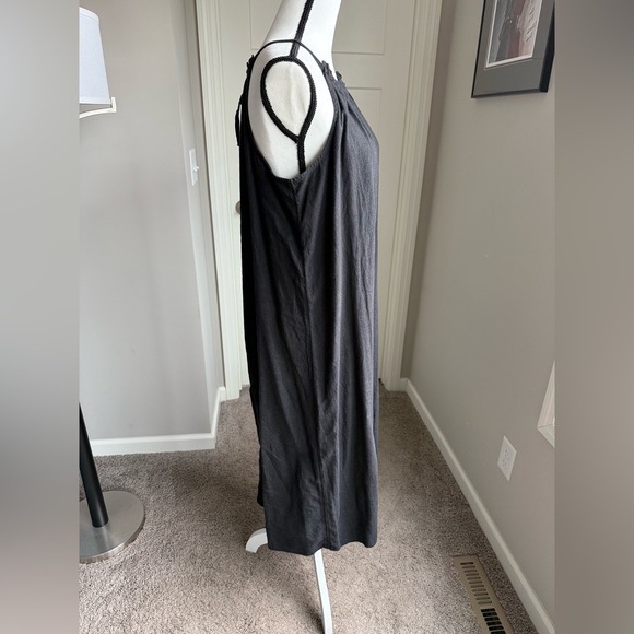 NWOT GAP LP Linen/Rayon Halter Column Maxi Dress - Picture 3 of 4